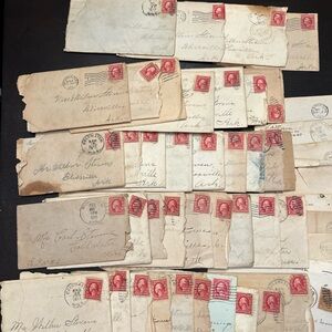 Vintage Stamped Envelopes Collection lot of 106 postmarked 1902-1960